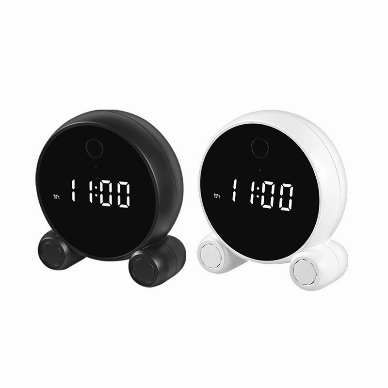 WiFi Alarm Clock Camera, HD 1080P Night Vision Motion Detection, Portable Home Security Surveillance IP Clock