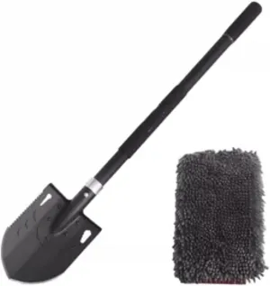 WINGKA-Car cleaning tool multifunctional engineer shovel, car defrosting and snow removal manganese steel camping vehicle tool shovel