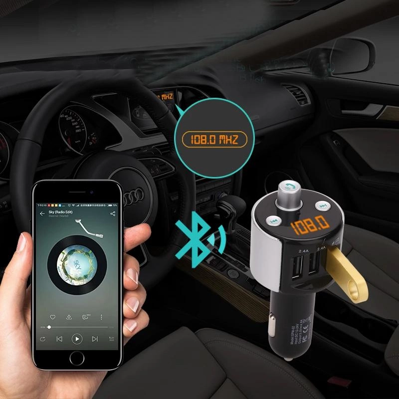 Wireless Bluetooth FM Transmitter Car Kit