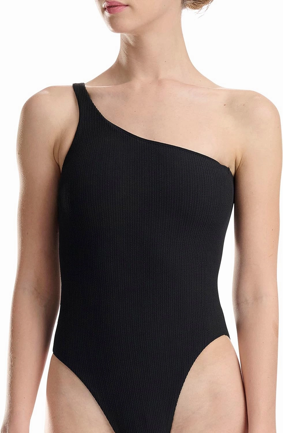 Wolford Ultra Texture Swimsuit for Women Asymmetrical One-Piece Beachwear One-Shoulder Design Swimwear for Pool or Beach