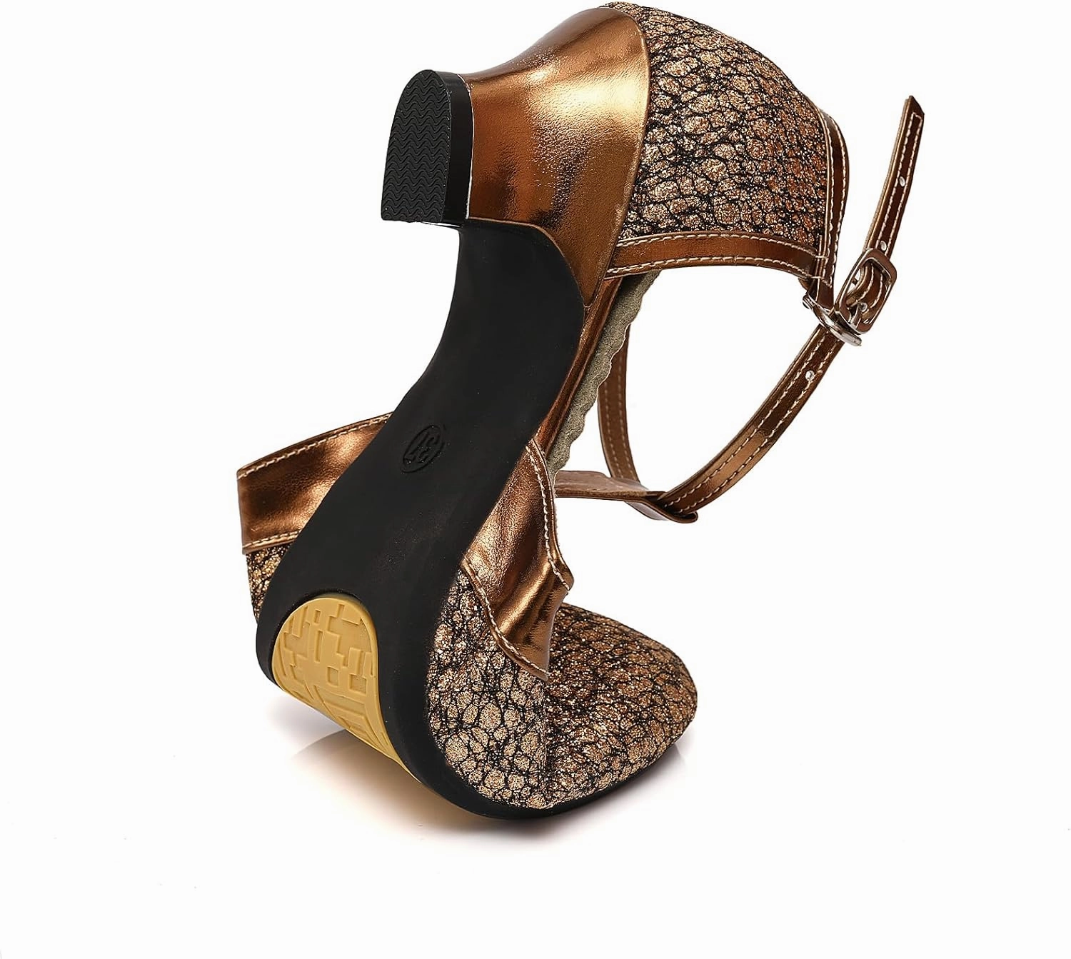 Women's Glitter Dance Shoes Flapper Gatsby 1920s Shoes Latin Tango Salsa Ballroom Heels