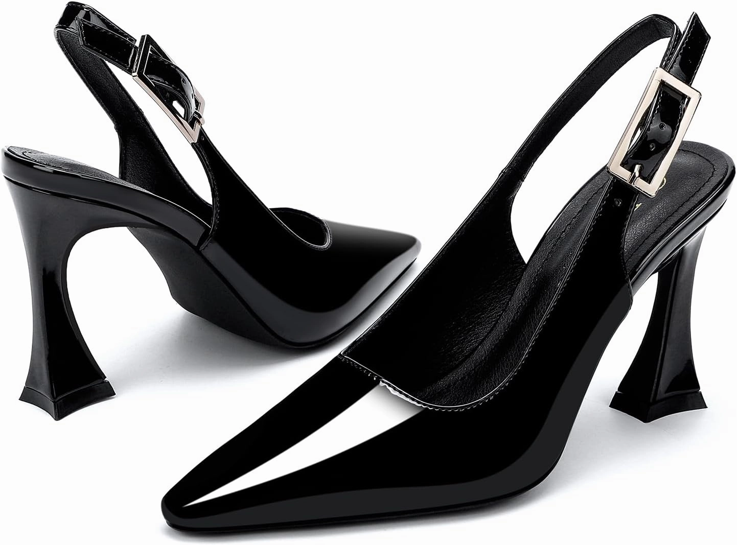 Women's Slingback 3In Kitten Heel Comfortable Closed Toe Pumps Dress Shoes for Women