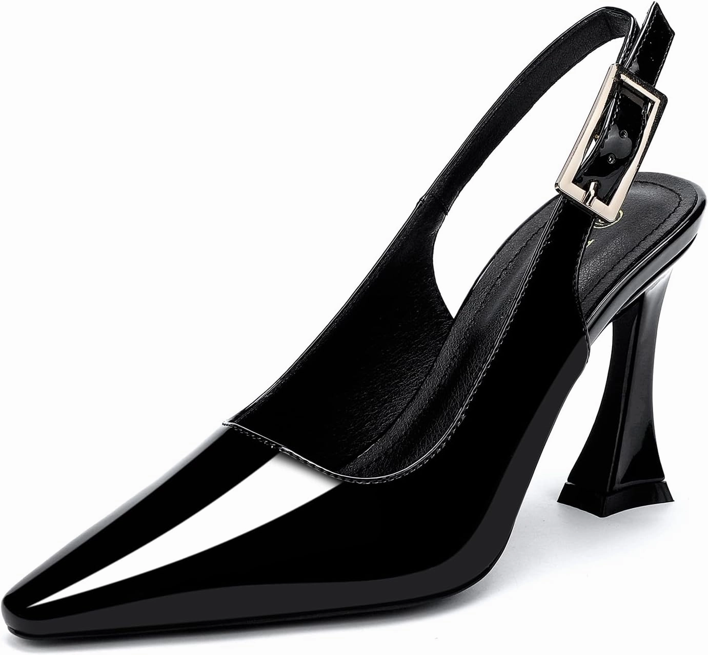 Women's Slingback 3In Kitten Heel Comfortable Closed Toe Pumps Dress Shoes for Women