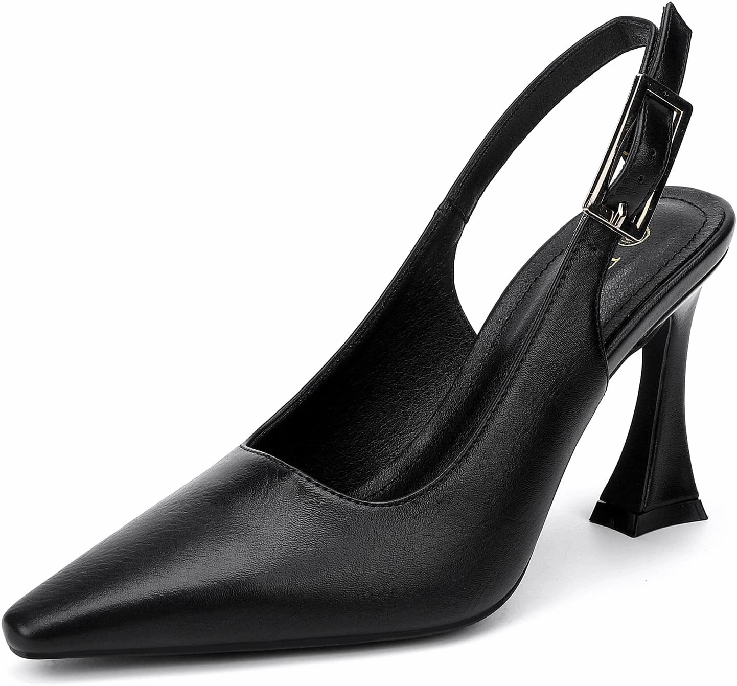 Women's Slingback 3In Kitten Heel Comfortable Closed Toe Pumps Dress Shoes for Women