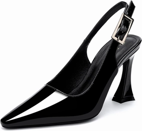 Women's Slingback 3In Kitten Heel Comfortable Closed Toe Pumps Dress Shoes for Women
