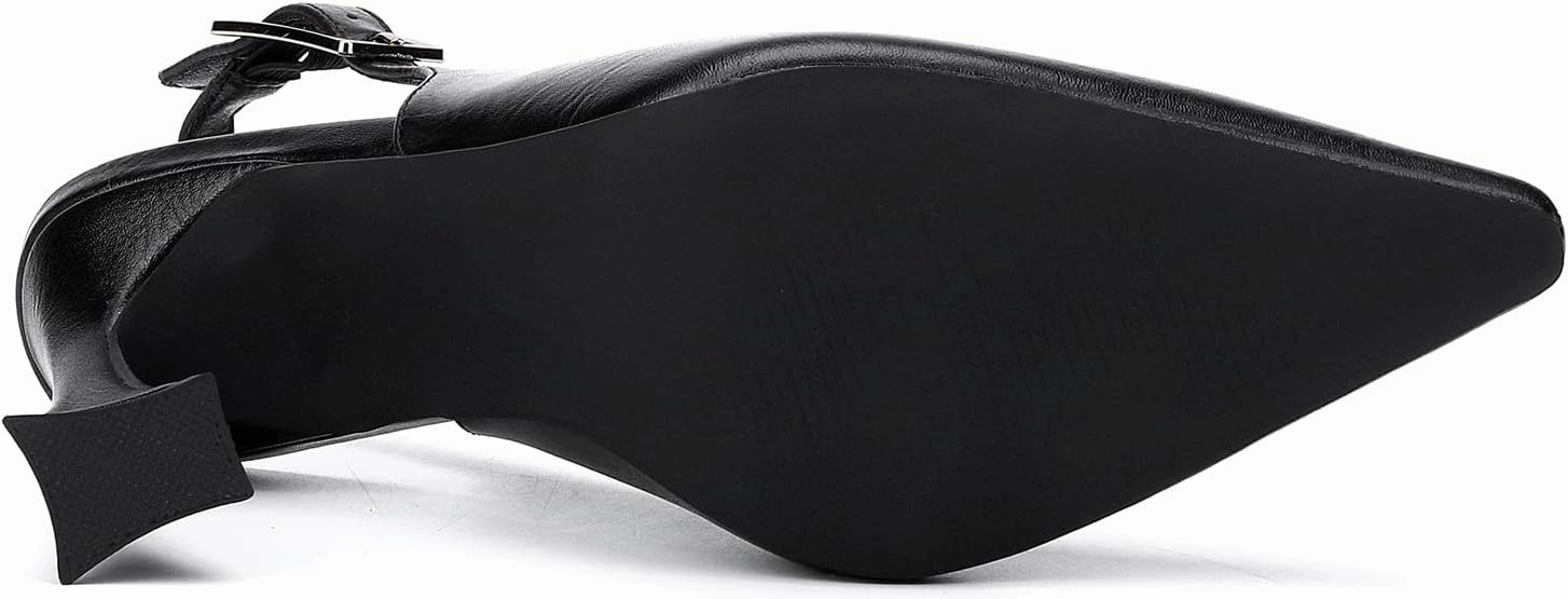 Women's Slingback 3In Kitten Heel Comfortable Closed Toe Pumps Dress Shoes for Women