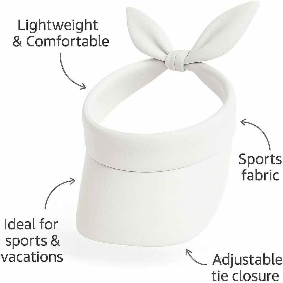 Women´s Visor - Adjustable and Lightweight, Ideal for Golf, Running, Tennis and Beach - UV Sun Protection, Summer Hat