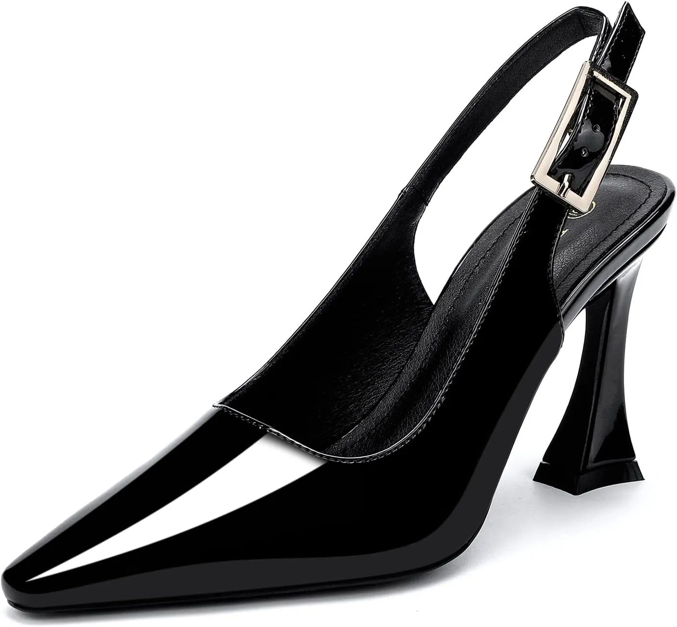Women's Slingback 3In Kitten Heel Comfortable Closed Toe Pumps Dress Shoes for Women