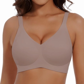 Womens Comfortable Wireless T Shirt Bra No Underwire Seamless Full Coverage Bralettes Push Up Supportive Bras for Women