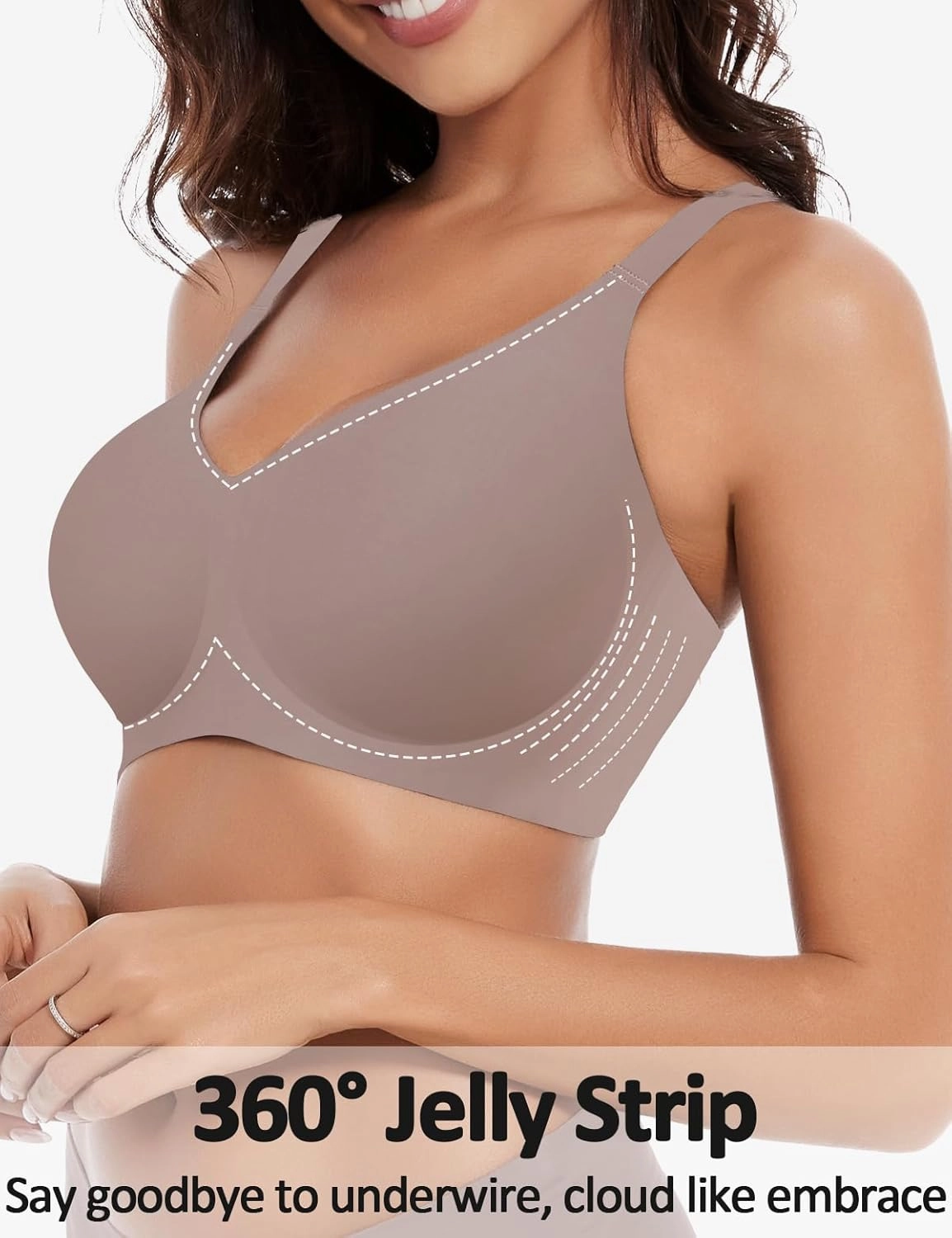 Womens Comfortable Wireless T Shirt Bra No Underwire Seamless Full Coverage Bralettes Push Up Supportive Bras for Women