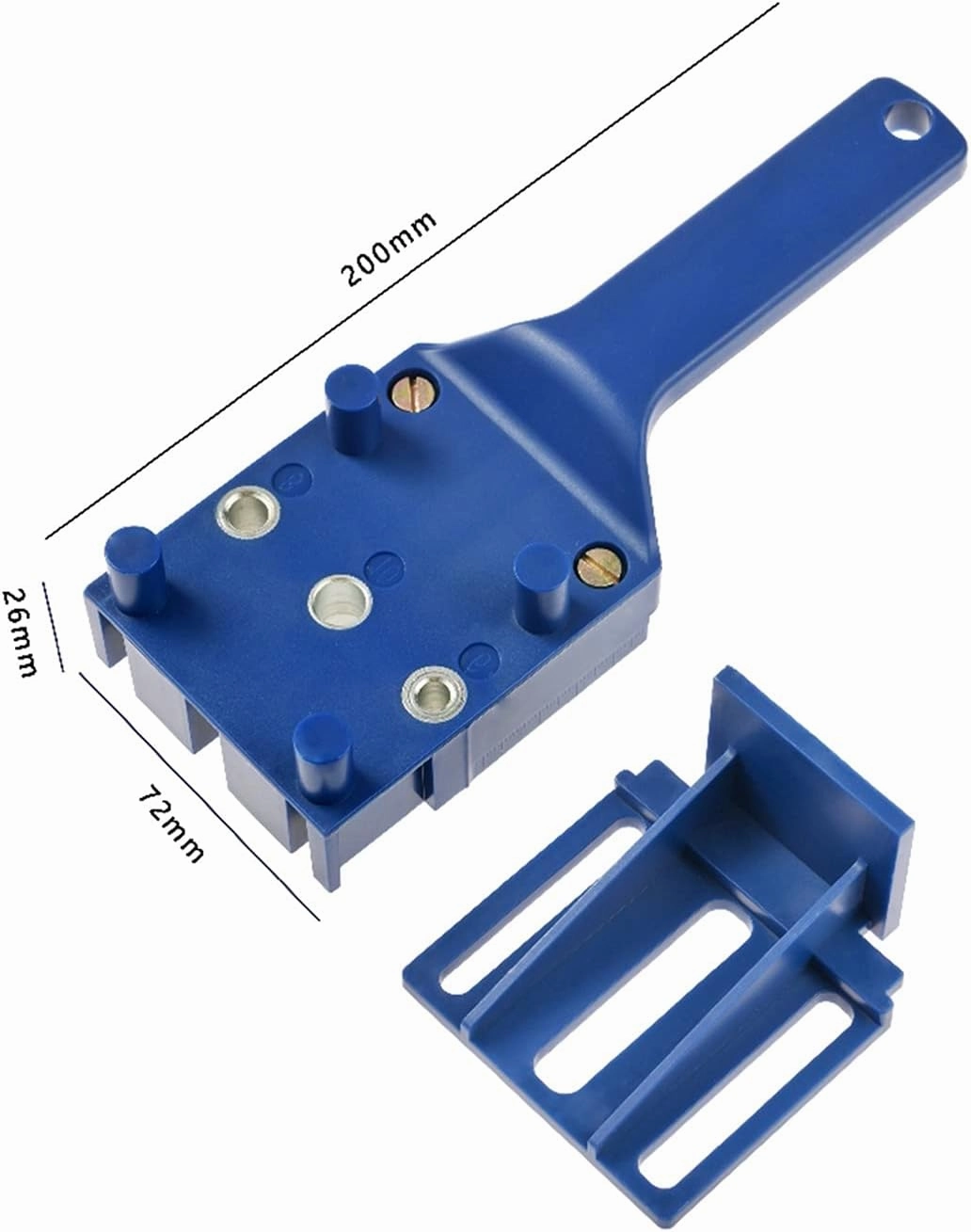 Woodworking Dowel Jig Pocket Hole Jig Wood Drilling Doweling Hole Saw Fit 6 8 10mm Drill Bits Guide Hole Drilling Carpentry Tool Hand Tool Set(Blue Set)