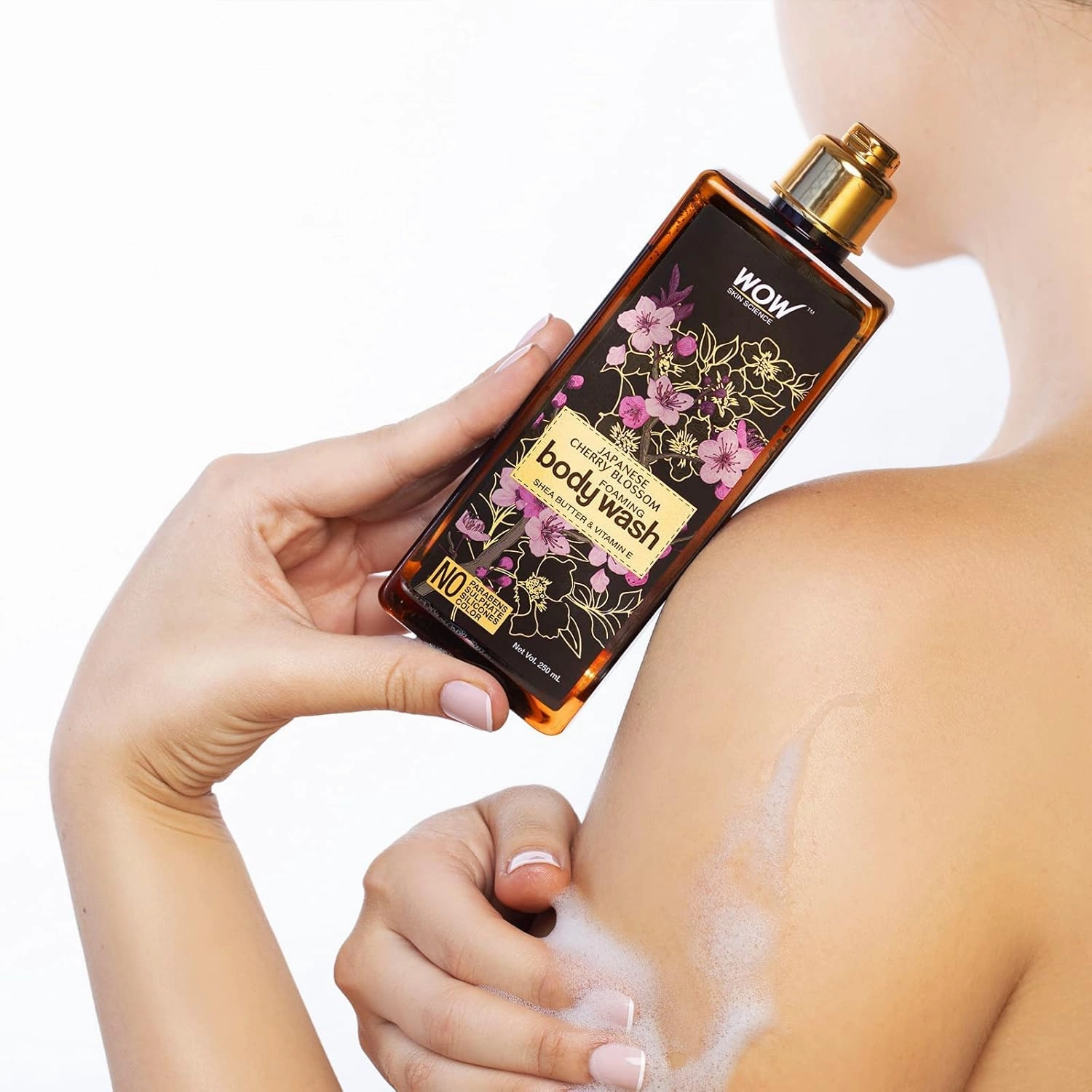 WOW Skin Science Japanese Cherry Blossom Body Wash | 250 ml | With Aloe Vera To Soothe Dry Skin For Men, Women & Teen