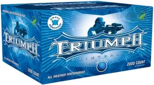 Xball Triumph 68 Caliber 2,000ct Paintballs, Aqua Blue Fill and Shell