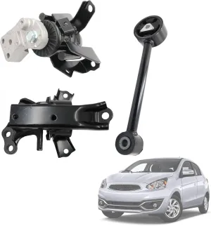 XQSMWF 3 Pcs Engine Motor Mount and Trans Mount Compatible with Mitsubishi Mirage 2014-2022 Mirage G4 1.2L 2017-2022# 2910A106 1092A096 1093A146 2910A318 8010107 8010104
