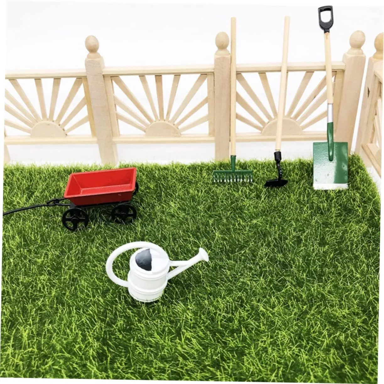 Yardwe 5 Sets Mini House Gardening Tool Dollhouse Accessory for Creative Fairy Garden Decor Lightweight Safe Materials for Hands Play Miniature Garden Decoration