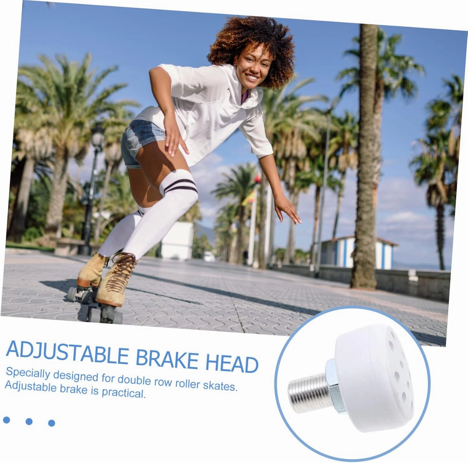 Yardwe 2pcs Roller Skates Brake Roller Toe Stops Roller Skating Brake Replacement Stop Braking Tool for Roller