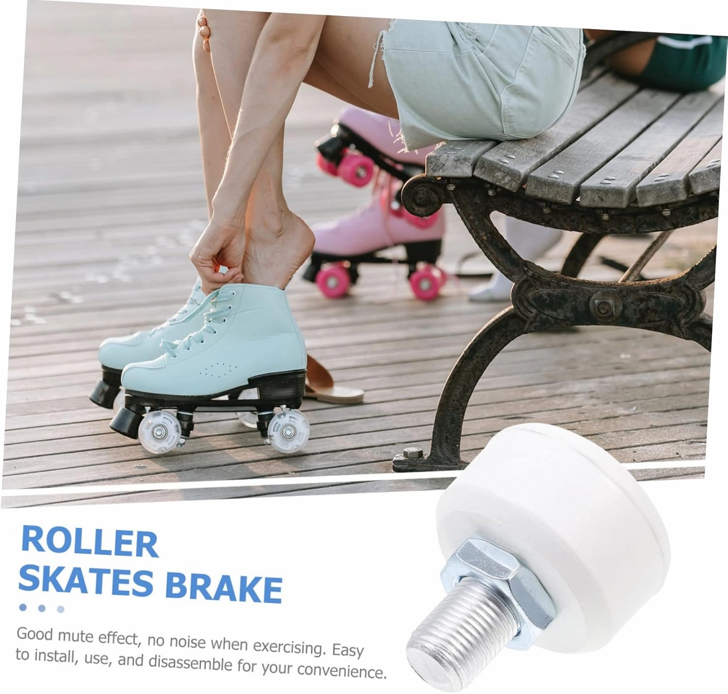 Yardwe 2pcs Roller Skates Brake Roller Toe Stops Roller Skating Brake Replacement Stop Braking Tool for Roller