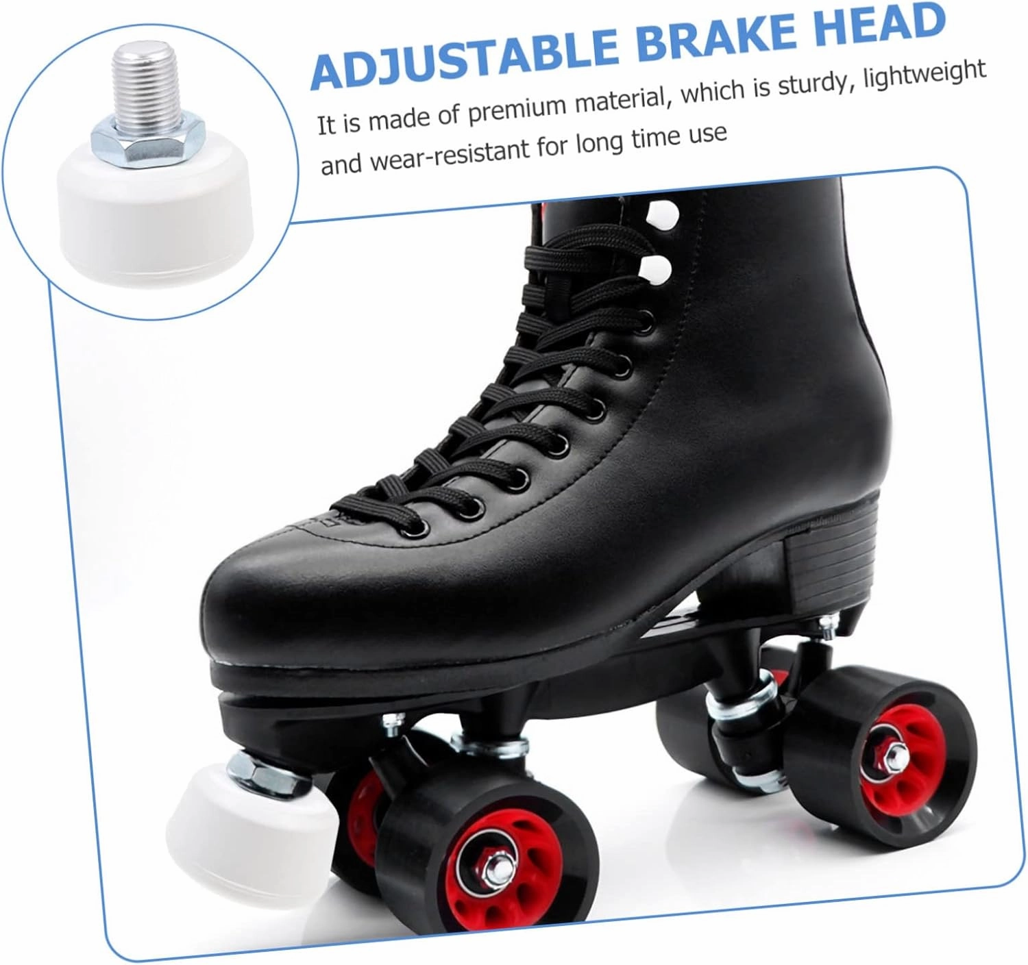 Yardwe 2pcs Roller Skates Brake Roller Toe Stops Roller Skating Brake Replacement Stop Braking Tool for Roller