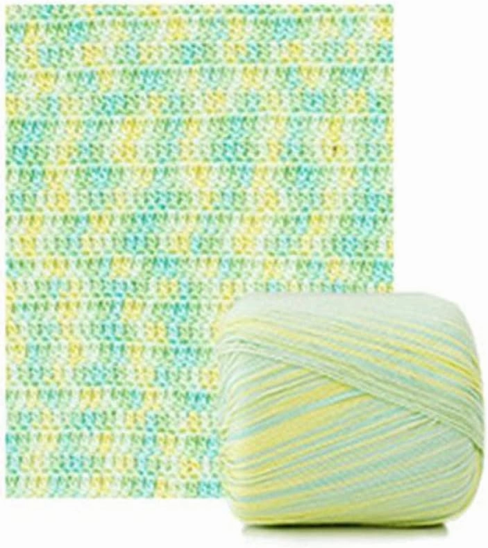 Yarn Knitting Crocheting Water Su Lace Thread DIY Hand-Knitted Crochet Cotton Thread Section Dyed Wool Hand-Knitted Thread-05 Primrose_6Pcs
