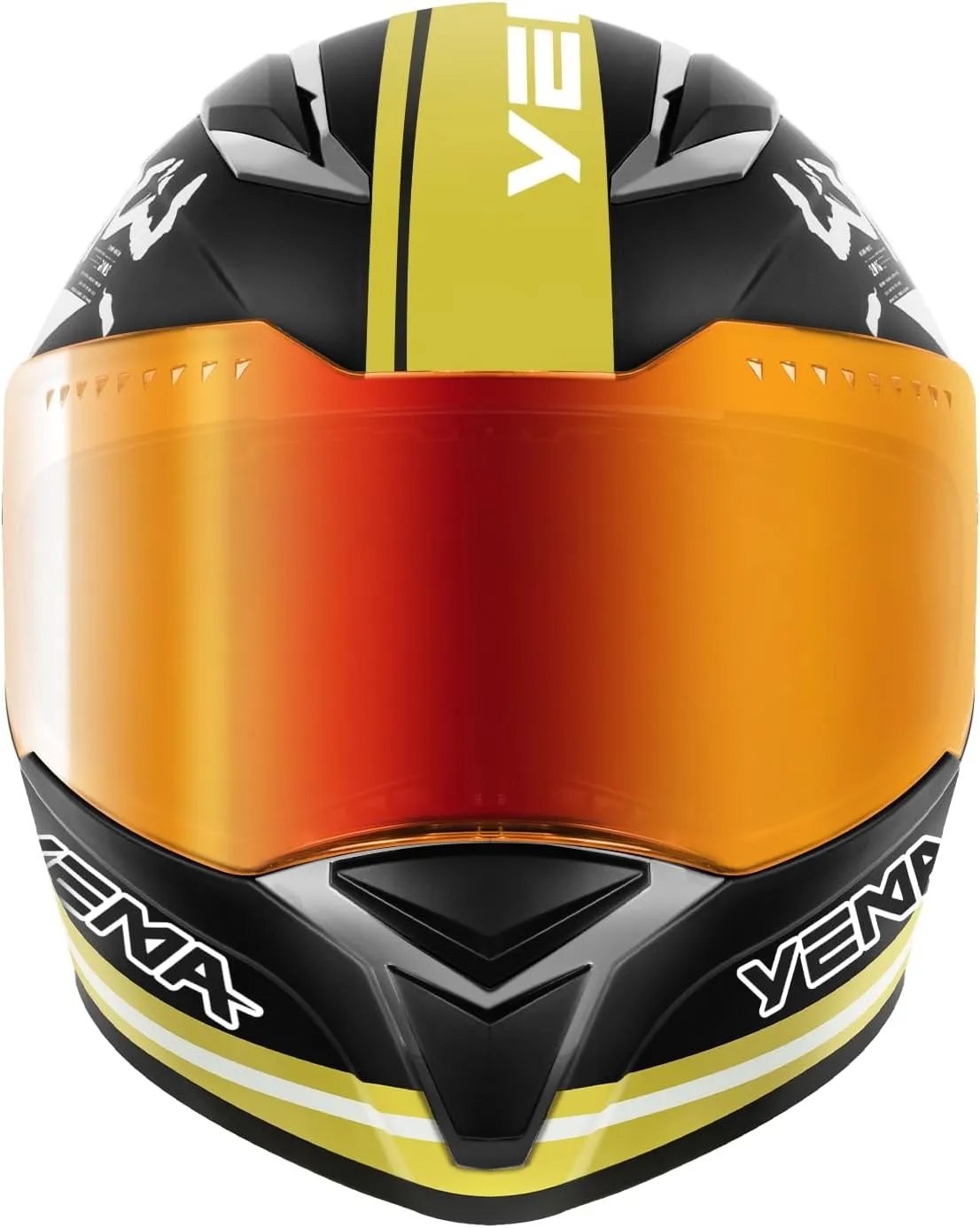 YEMA DOT Approved Full Face Motorcycle Helmet for Adults, Unisex Moped & Street Bike Helmet with Adjustable Air Vents - Lightweight, Comfortable Fit for Scooter, Cruiser YM-850