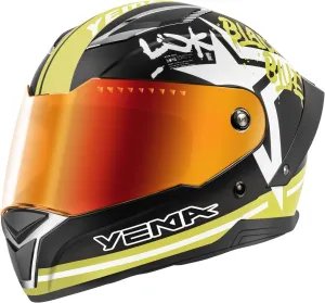 YEMA DOT Approved Full Face Motorcycle Helmet for Adults, Unisex Moped & Street Bike Helmet with Adjustable Air Vents - Lightweight, Comfortable Fit for Scooter, Cruiser YM-850