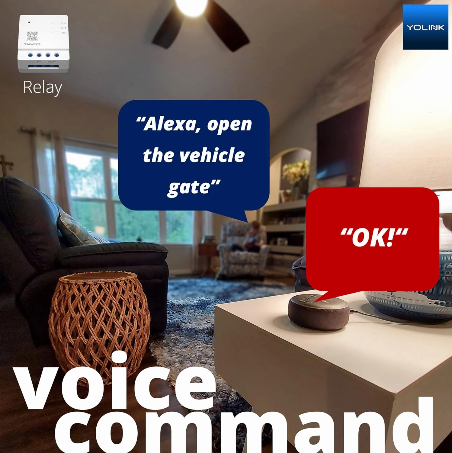 YoLink Super Long Range Smart Relay - Compatible with Alexa, Google, and IFTTT - Max. 5 Amps - Hub Included