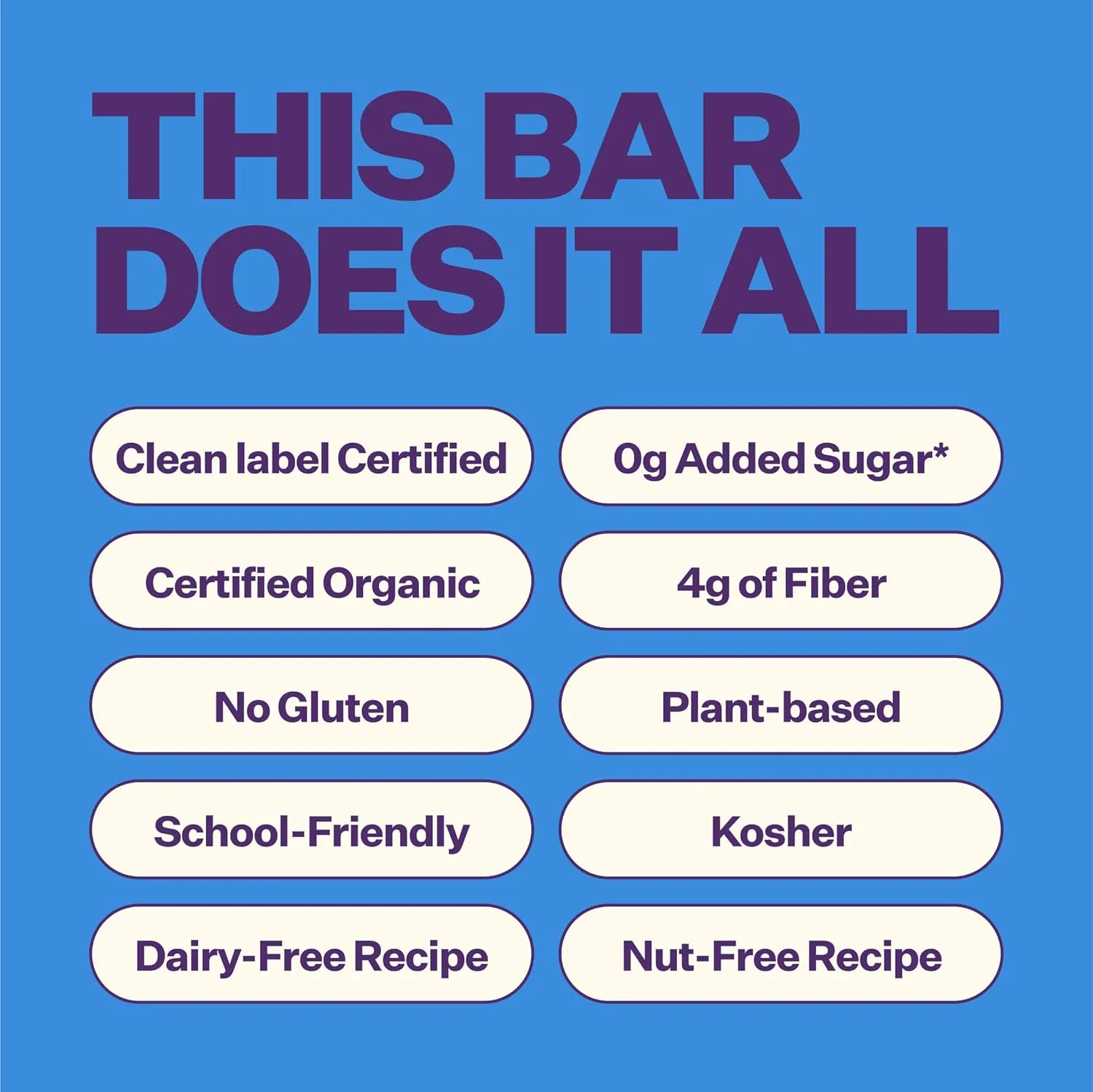 Yumi Organic Toddler Snacks Bars - Gluten-Free, No Added Sugar, 7  Vegetables, Soft-Baked Crust, Yumi Bars Healthy Toddler Organic Snacks - School Safe and for Lunch Boxes, Blueberry & Purple Carrot (30ct.)