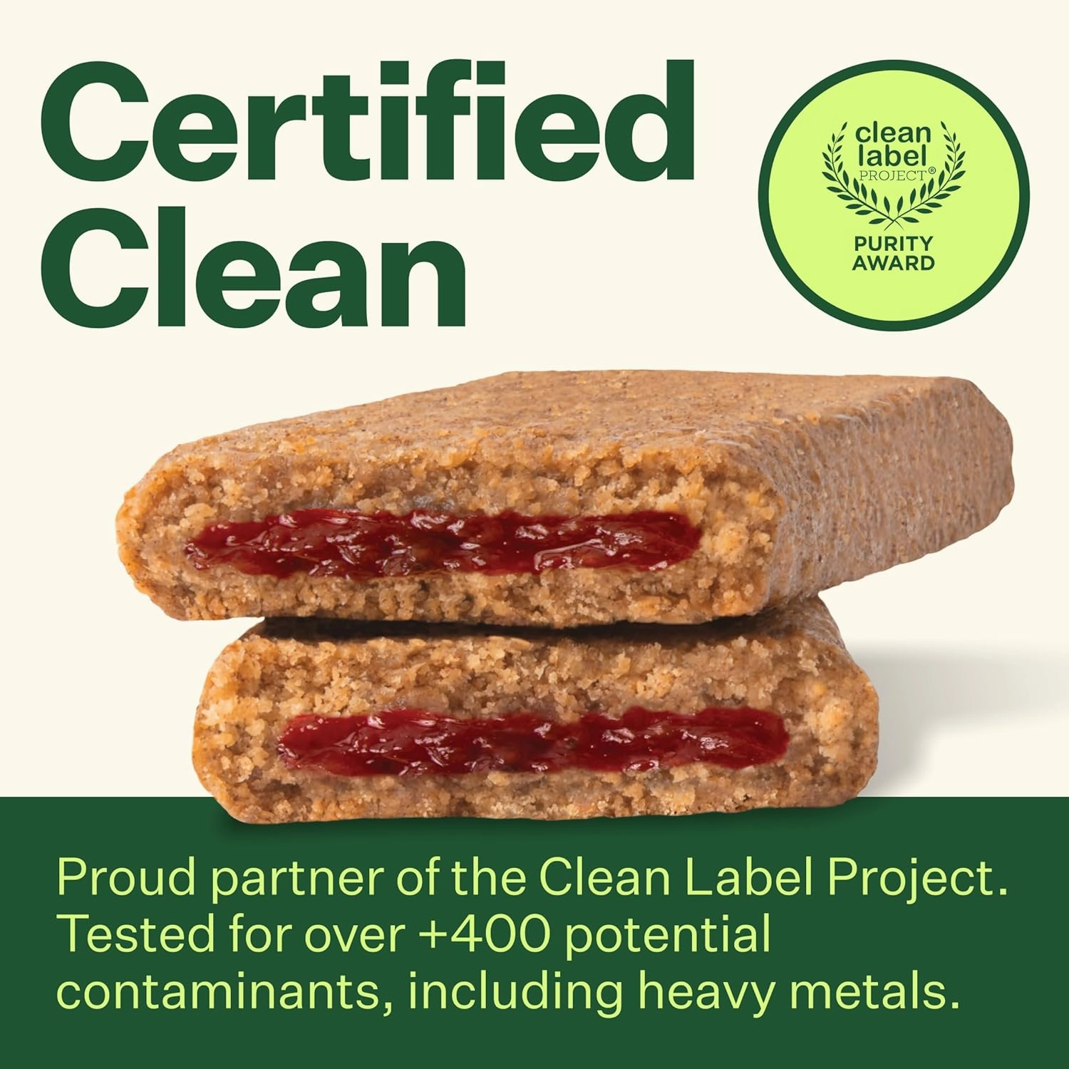 Yumi Organic Toddler Snacks Bars - Gluten-Free, No Added Sugar, 7  Vegetables, Soft-Baked Crust, Yumi Bars Healthy Toddler Organic Snacks - School Safe and for Lunch Boxes, Strawberry & Rhubarb (30ct.)