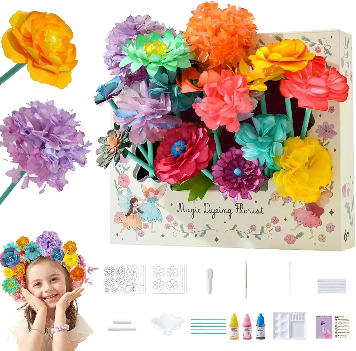 ZANWANXIN Magic Petal Flower Kit, Bloom Joy Magic Petal Flower Kit, Paper Flowers Science Kits, Create 3D Blossoms with Colorful Petals for Fun & Educational Arts (1set)