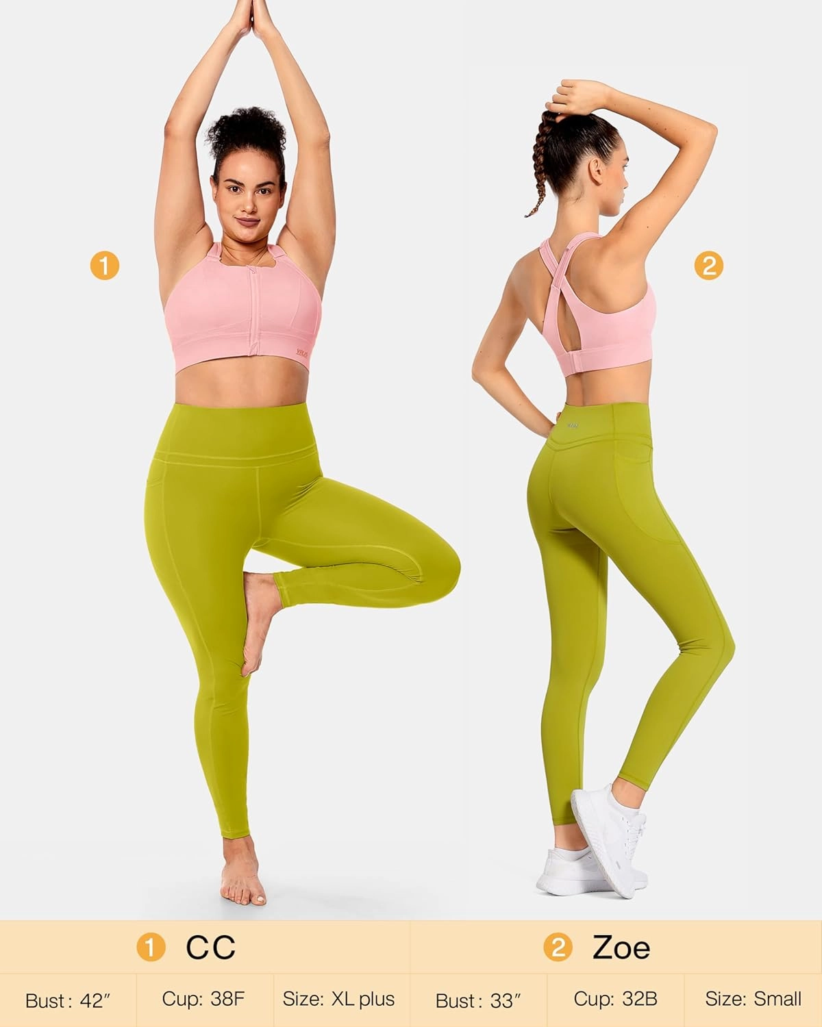 Zip Front Adjustable High Impact Sports Bras for Women Large Breasts Full Coverage Workout Running Removable Pads